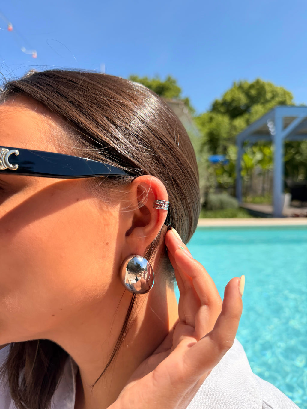 Earcuff argenté Chiara