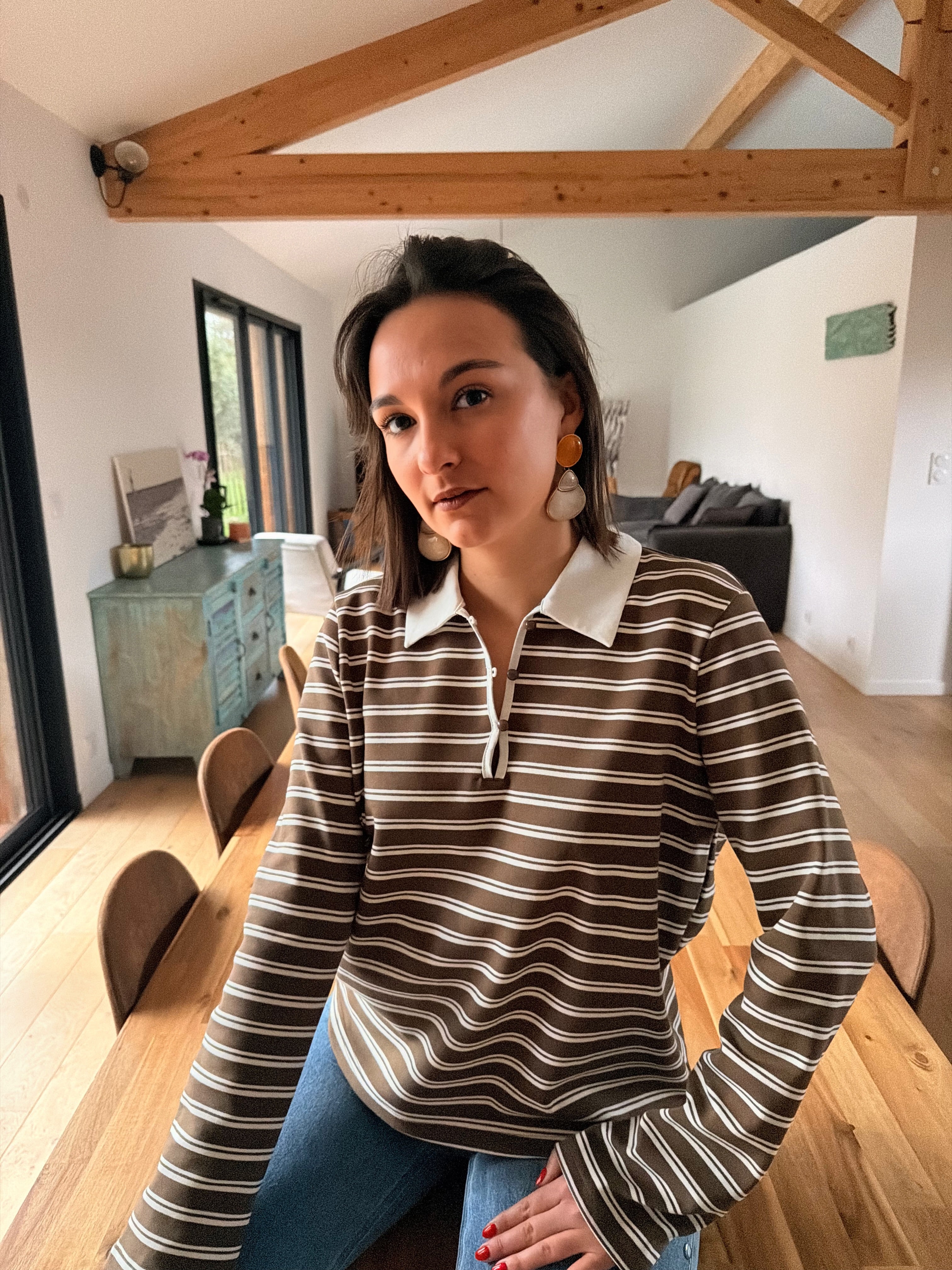 T-shirt Camille Marron