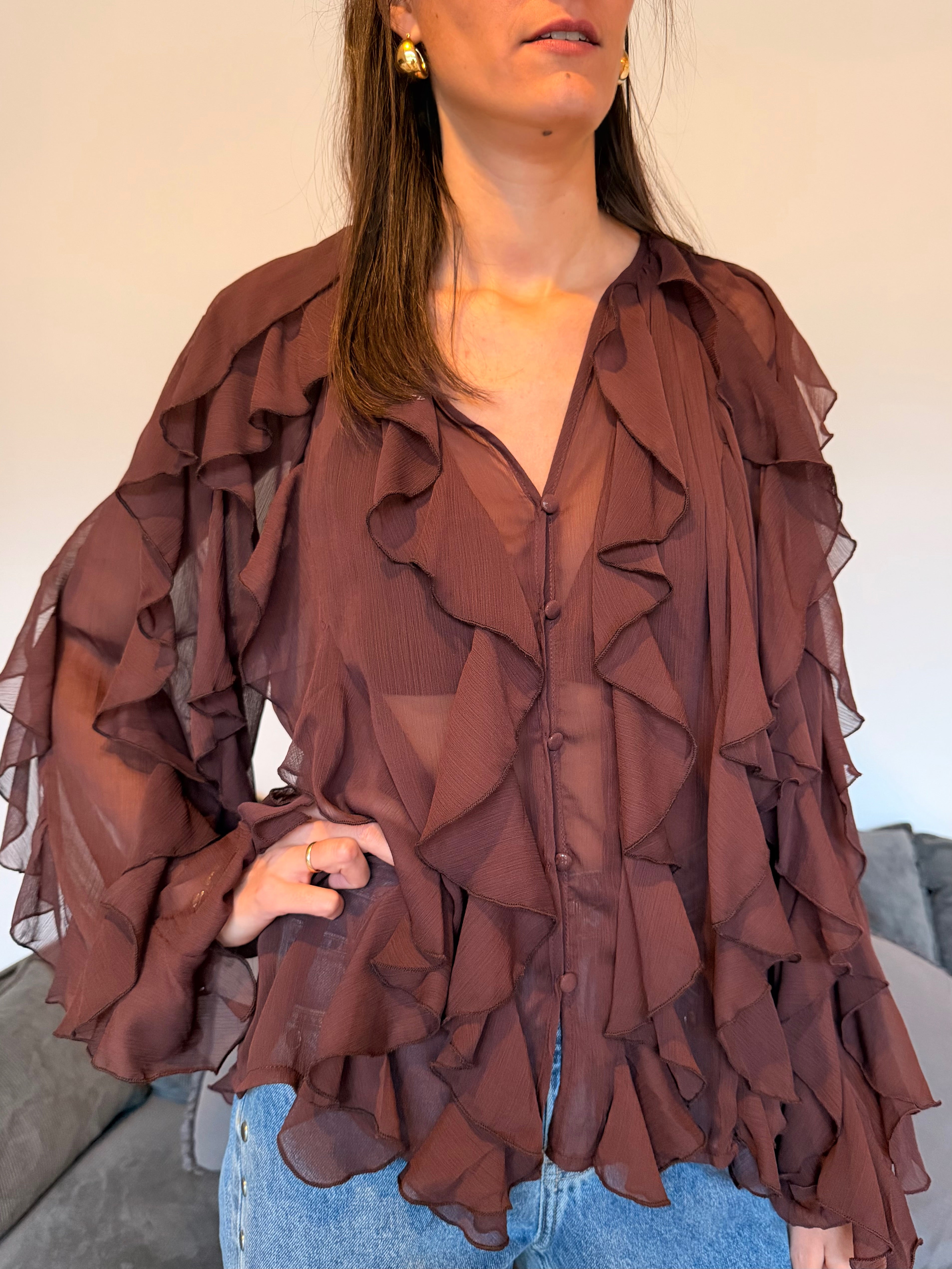 Blouse Elisa Marron