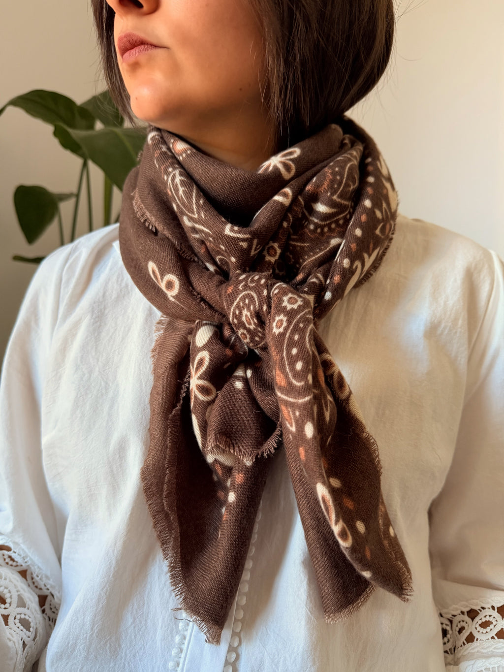 Foulard Nadine Marron