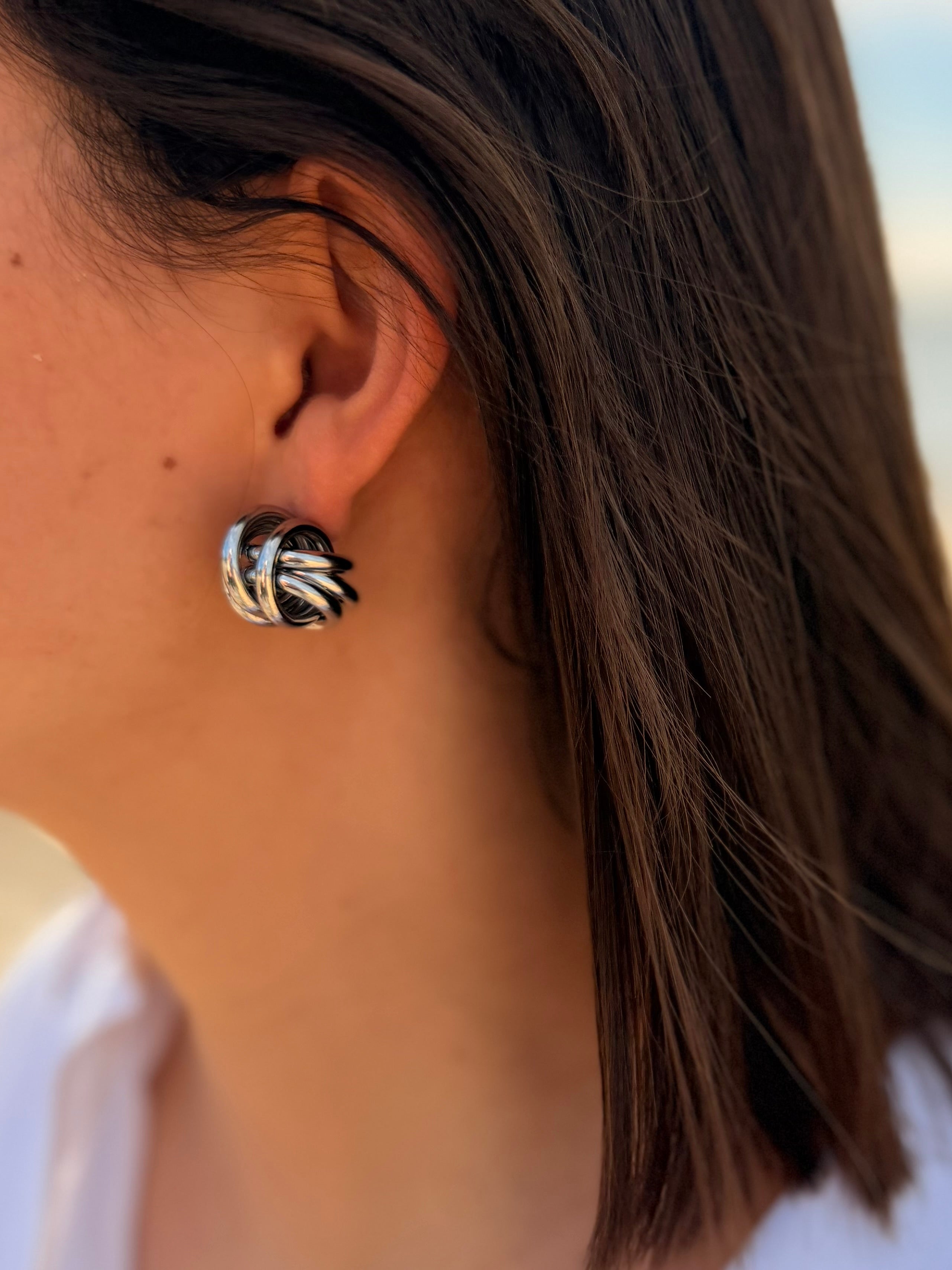 Boucles d’oreilles Solenn Argentées