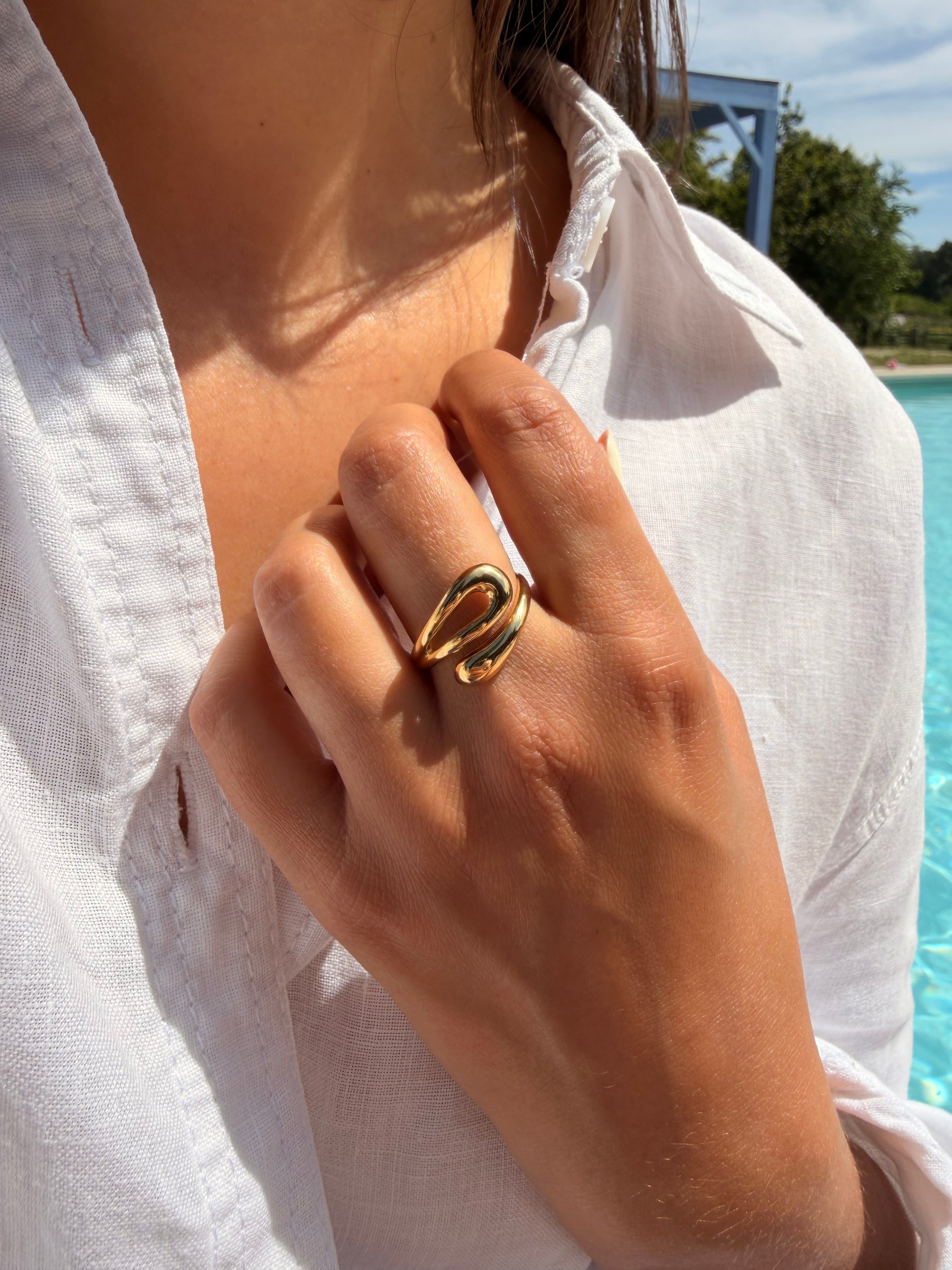 Bague dorée Zoé